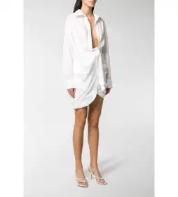 Jacquemus Rent Bahia Shirt Mini Dress White Size 12 for rent on The Volte - image 4