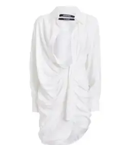 Jacquemus Rent Bahia Shirt Mini Dress White Size 12 for rent on The Volte - image 5