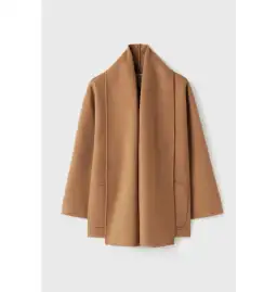 Totême Double Scarf Jacket Camel Size UK 10 for rent on The Volte - image 4