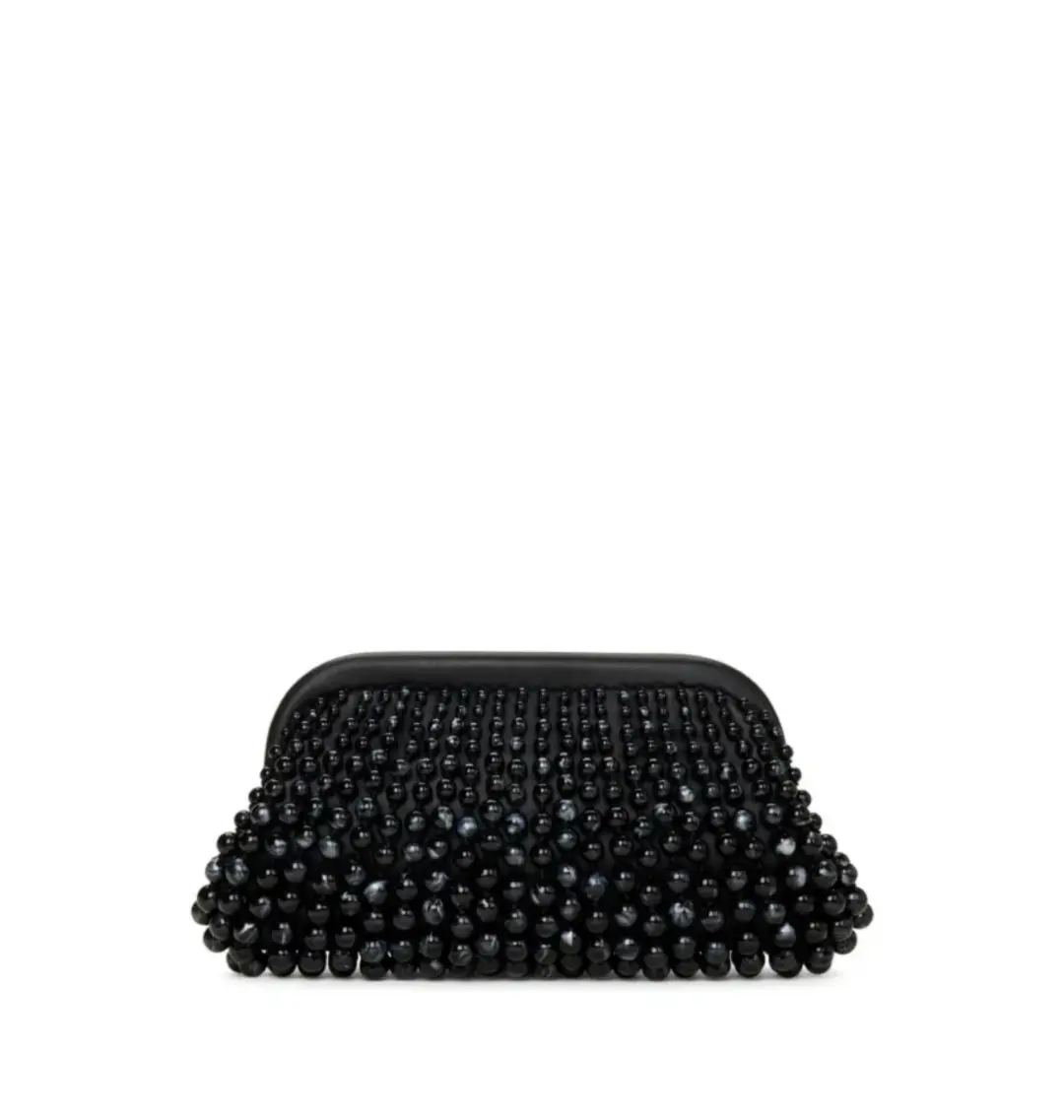 Cult Gaia Nia Beaded Clutch Black for rent on The Volte - main image