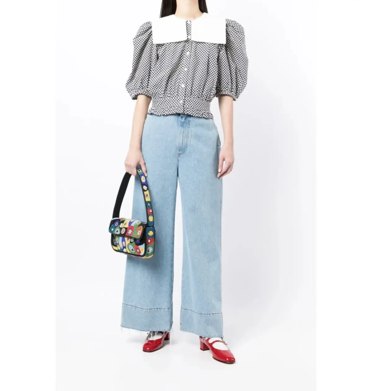 Shrimps The Doria Poplin Blouse Print Size 12 - Image 1