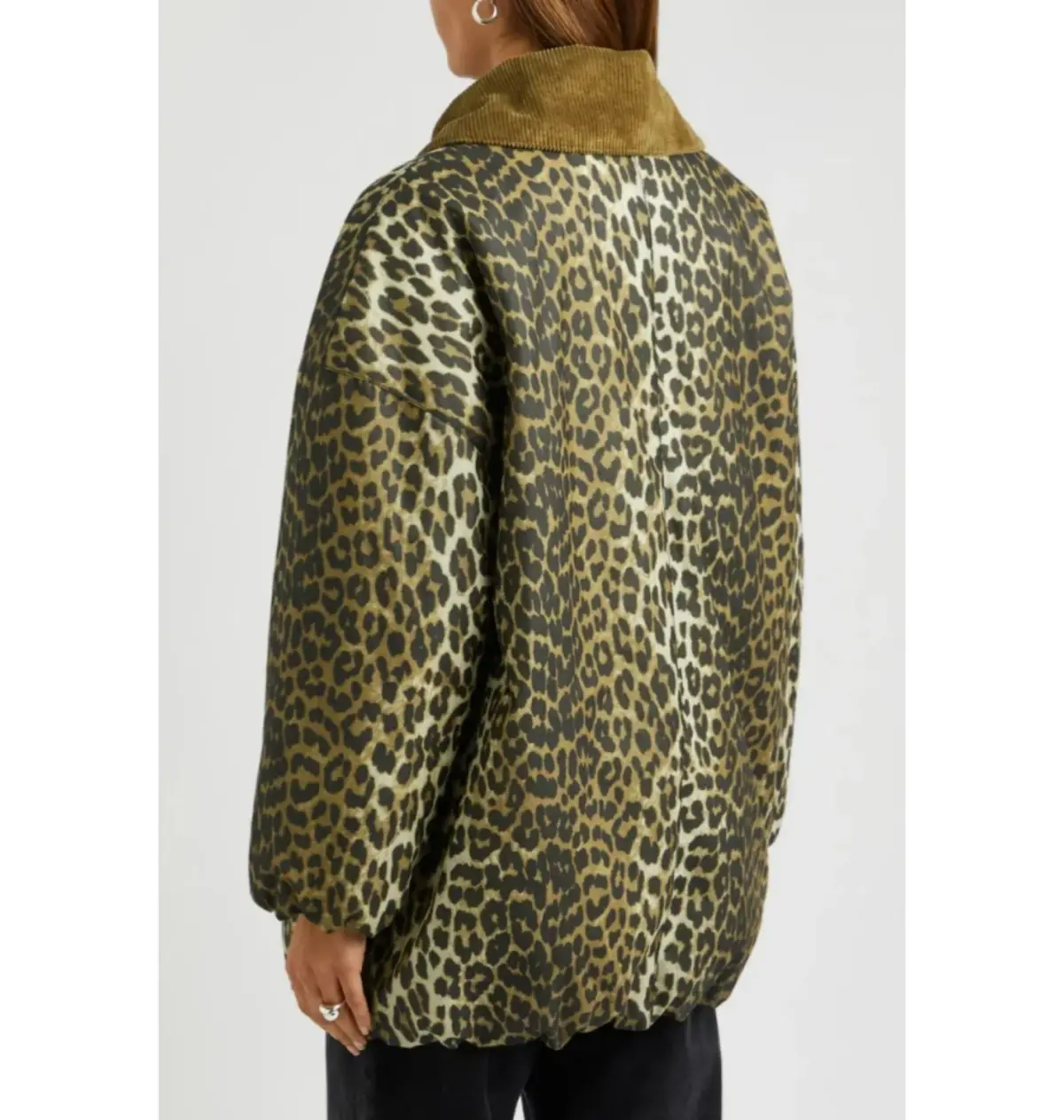 Ganni Leopard Print Bomber Jacket Print Size UK 12 - Image 3