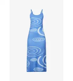 House of Sunny Galaxy Hockney Midi Dress Blue Print Size 10 for rent on The Volte - image 3