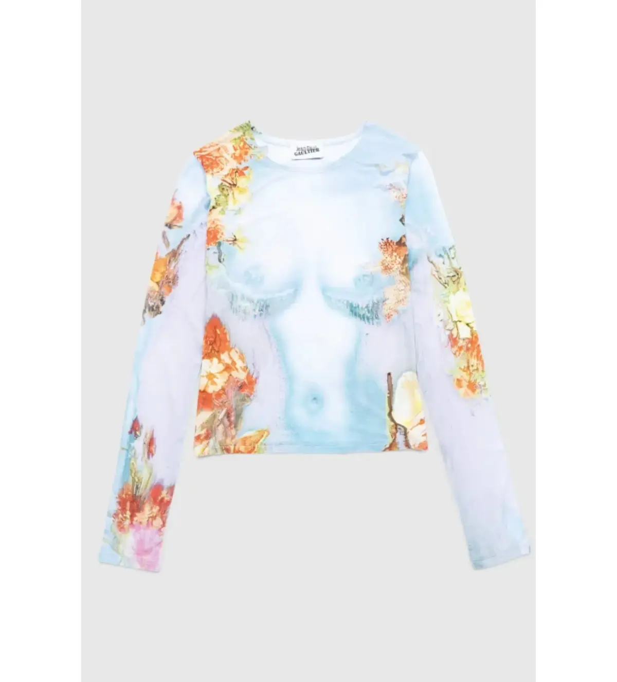 Jean Paul Gaultier Blue floral body Top Blue Size L - Image 3