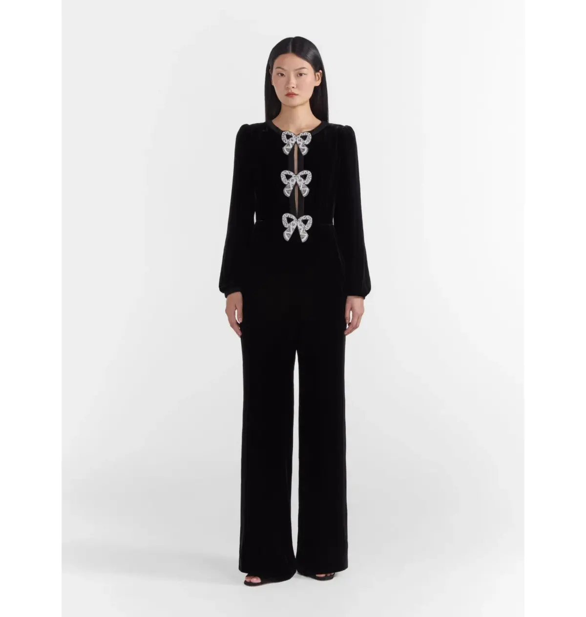 Saloni Camille Jumpsuit Black Size UK 10 - Image 1