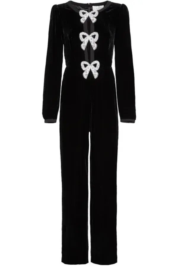 Saloni Camille Jumpsuit Black Size UK 10 - Image 3