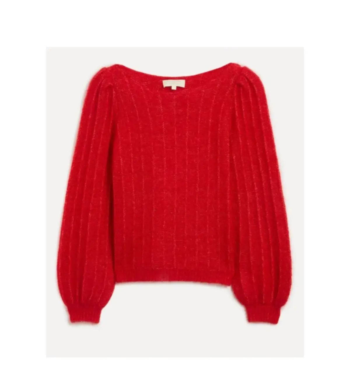 Sezane Aretha Wool Mohair Jumper Red Size UK 10 - Image 4