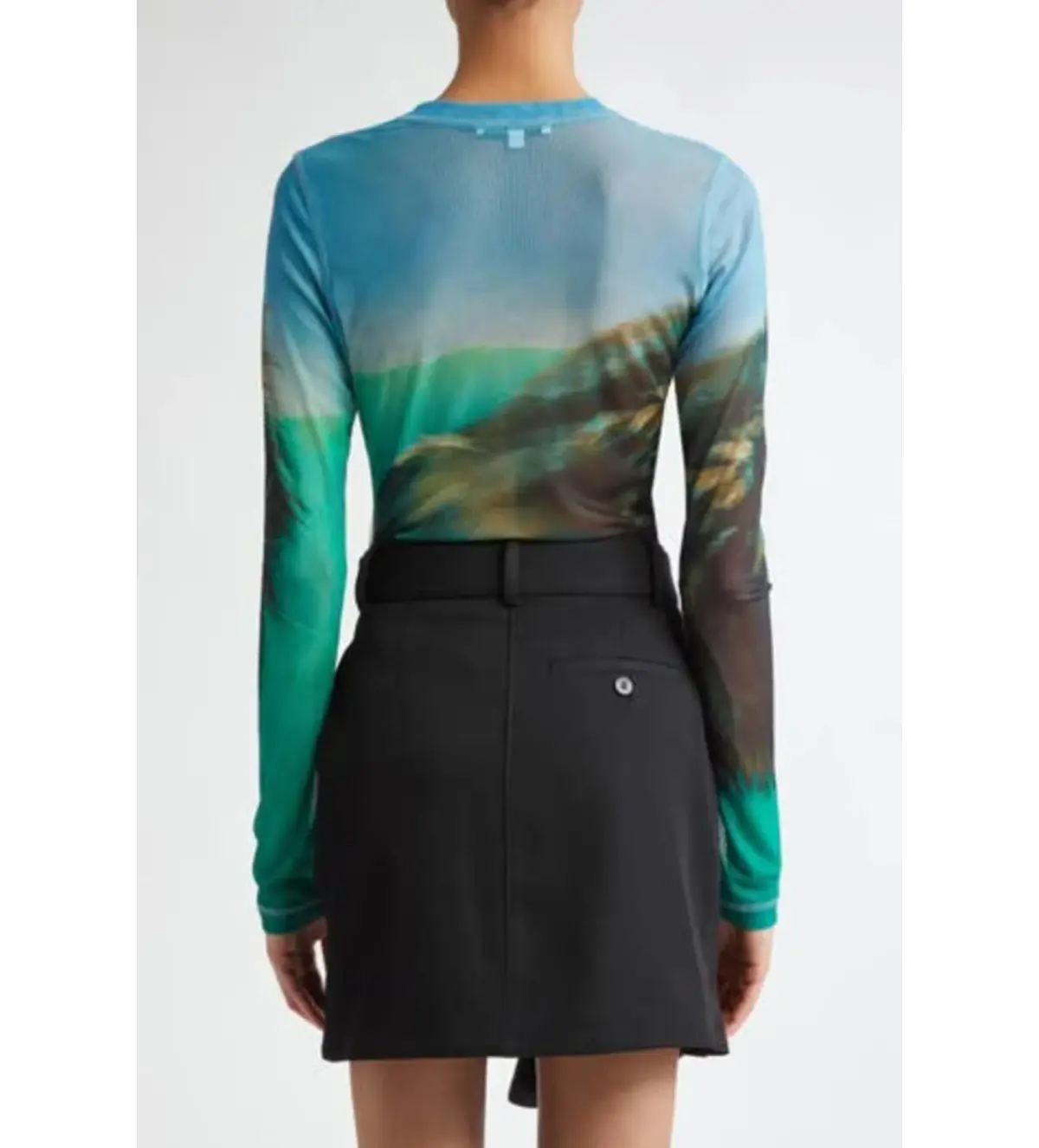 JW Anderson Mesh Cat Top Print Size UK 10 - Image 3