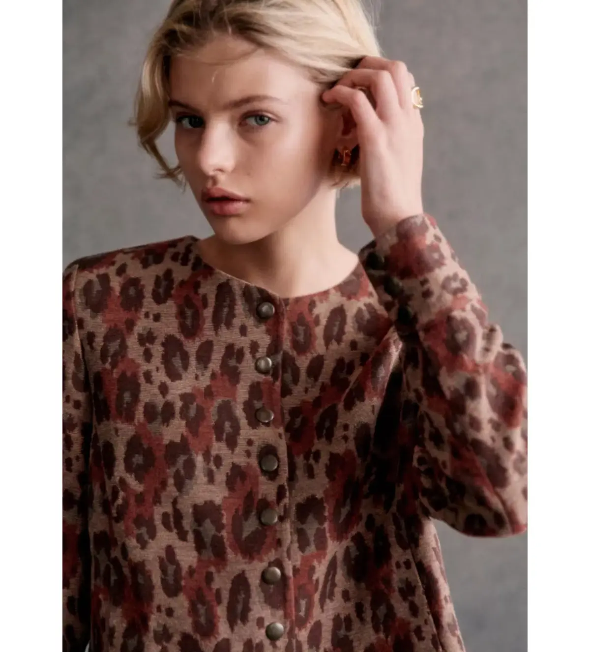 Sezane Marlys Jacket Animal Print Size UK 12 - Image 2