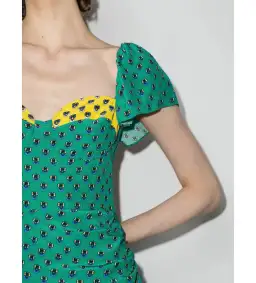 Staud Avril Maxi Dress Green Size UK 12