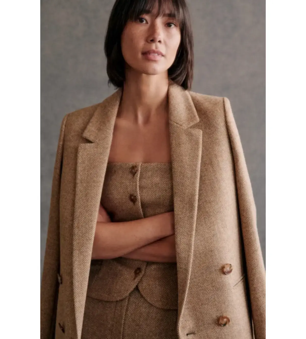 Sezane Rent Chelsea Jacket Brown Size 12 - Image 1