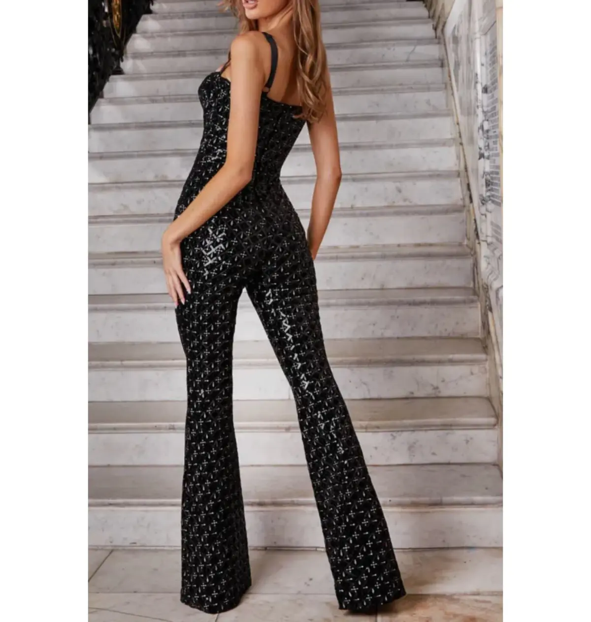 Nadine Merabi Hailey Jumpsuit Black Size L / UK 14 - Image 3