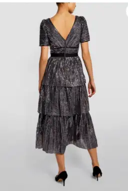Self-Portrait Tiered Sequin Midi Dress Size UK 12 for rent on The Volte - image 2