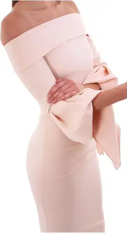 Kevan Jon Ceiba Blush Midi Dress Size UK 12 for rent on The Volte - image 3