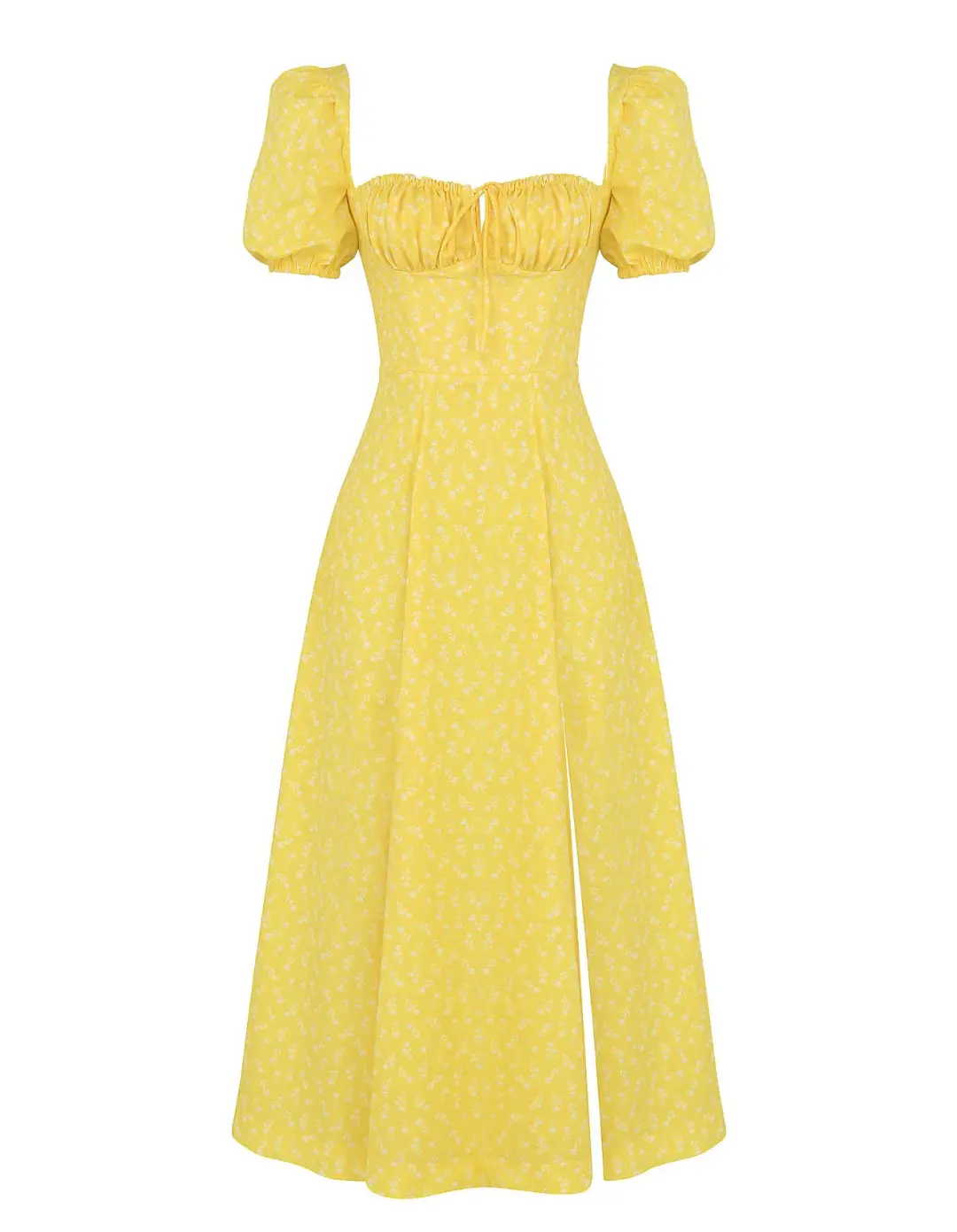 House of CB Tallulah Yellow Midi Dress Size UK 10 for rent on The Volte - main image